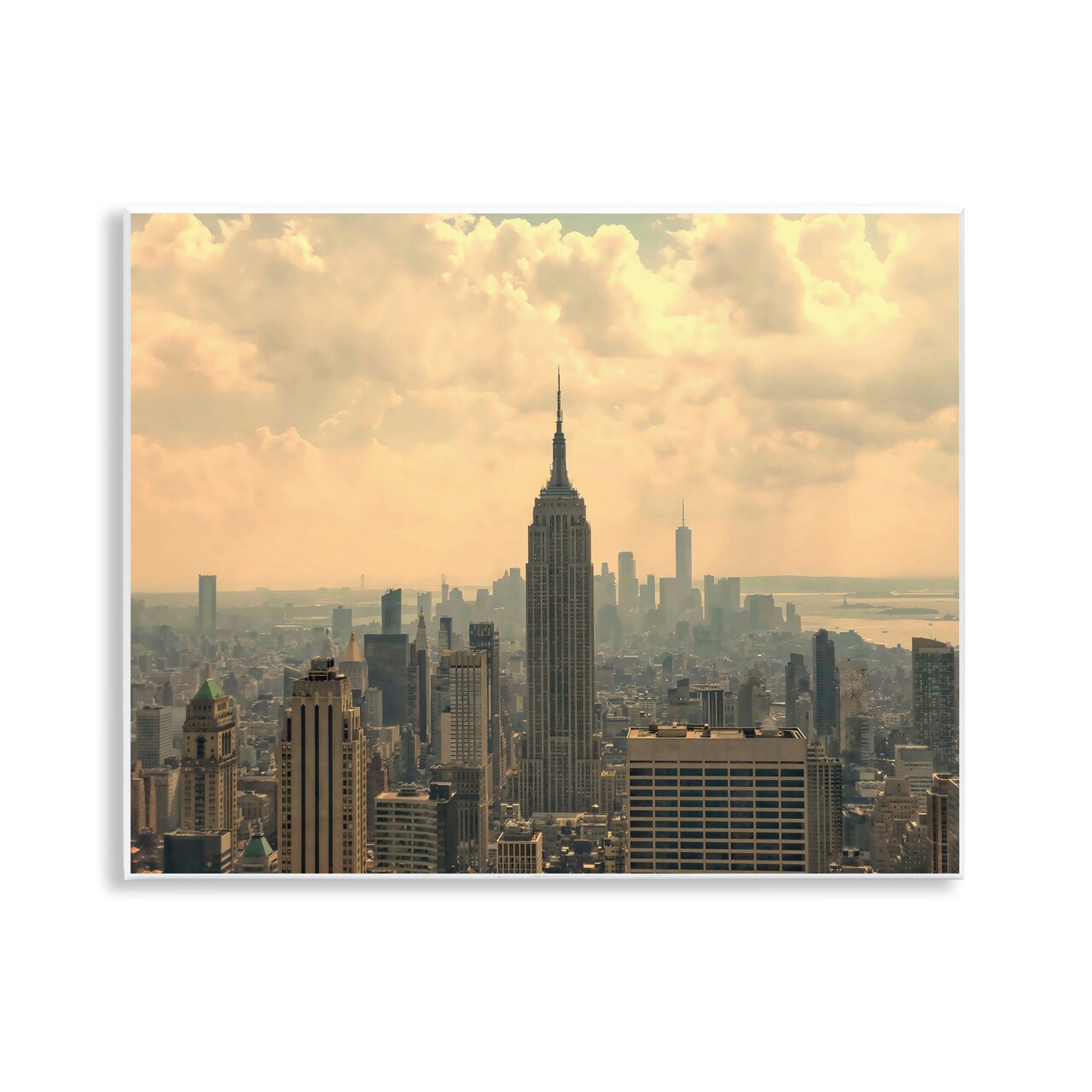 Stupell Industries NYC Skyline with Clouds Wall Plaque, design by LSR Creative Studio
